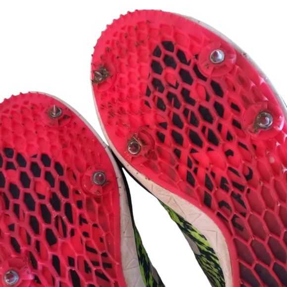 New Balance LD5000v4 Long Distance Women's Running Spikes Neon Yellow Pink Sz 10 - Picture 9 of 16